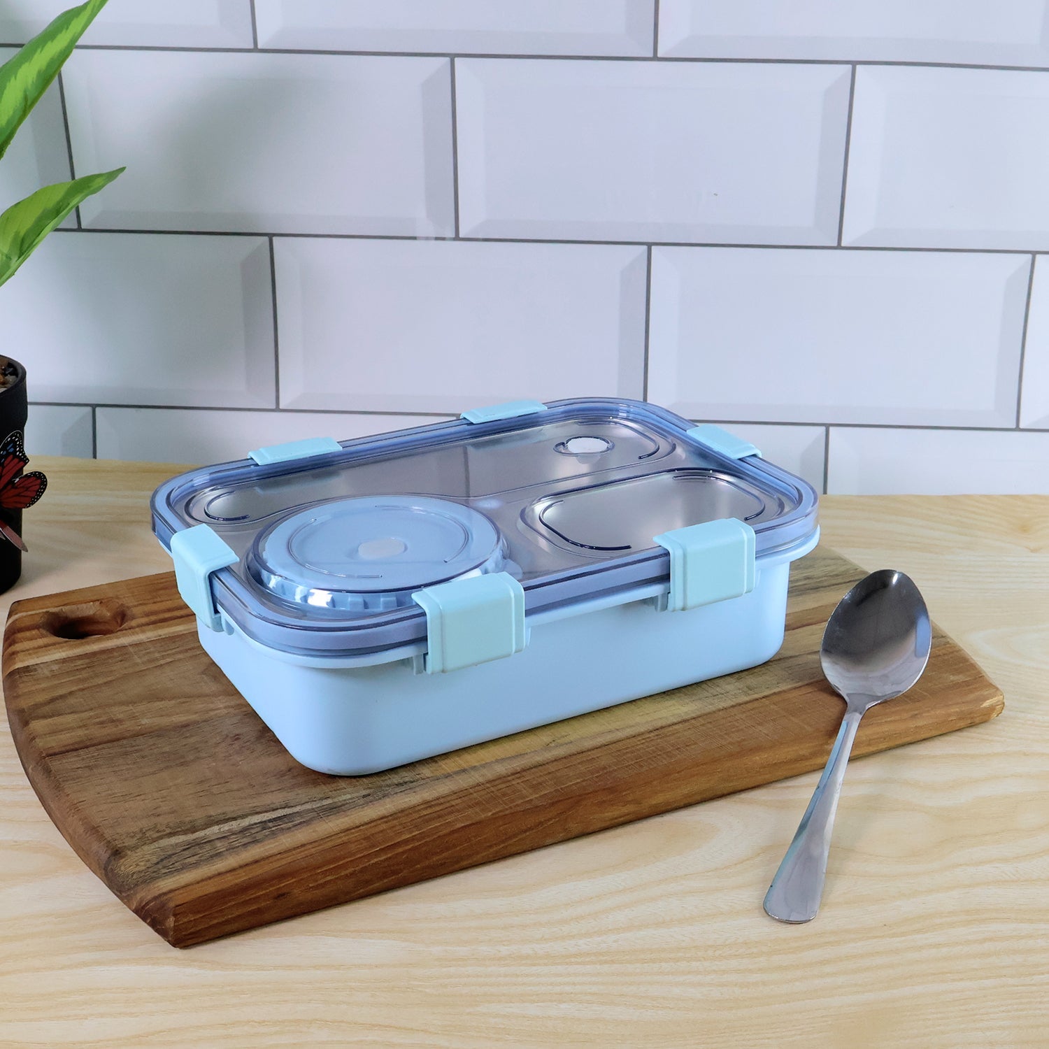 Premium Stainless Steel Compartment Lunch Box 1 Set Premium Stainless Steel Compartment Lunch Box 1 Set